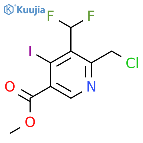 Methyl 2-(chloromethyl)-3-(difluoromethyl)-4-iodopyridine-5-carboxylate structure