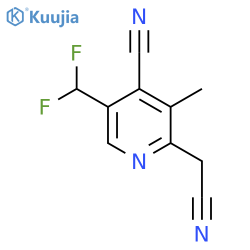 4-Cyano-5-(difluoromethyl)-3-methylpyridine-2-acetonitrile structure