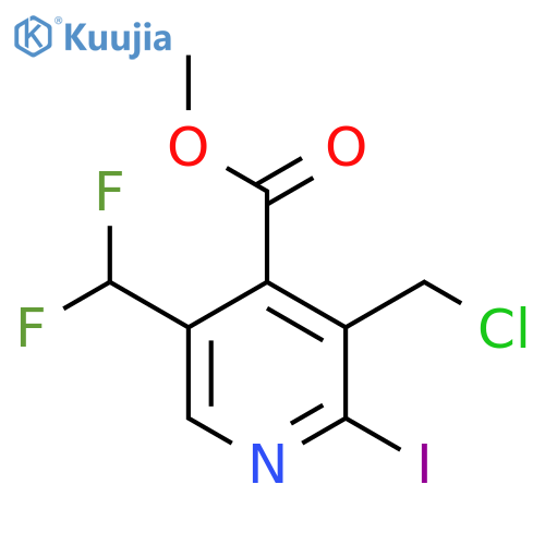 Methyl 3-(chloromethyl)-5-(difluoromethyl)-2-iodopyridine-4-carboxylate structure