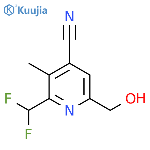 4-Cyano-2-(difluoromethyl)-3-methylpyridine-6-methanol structure
