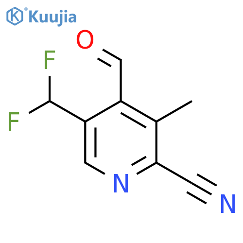 2-Cyano-5-(difluoromethyl)-3-methylpyridine-4-carboxaldehyde structure