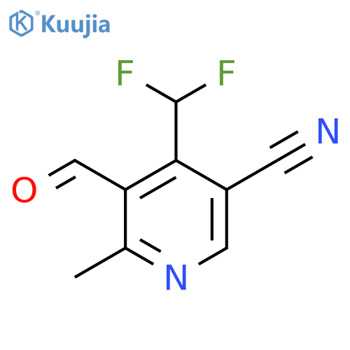 5-Cyano-4-(difluoromethyl)-2-methylpyridine-3-carboxaldehyde structure
