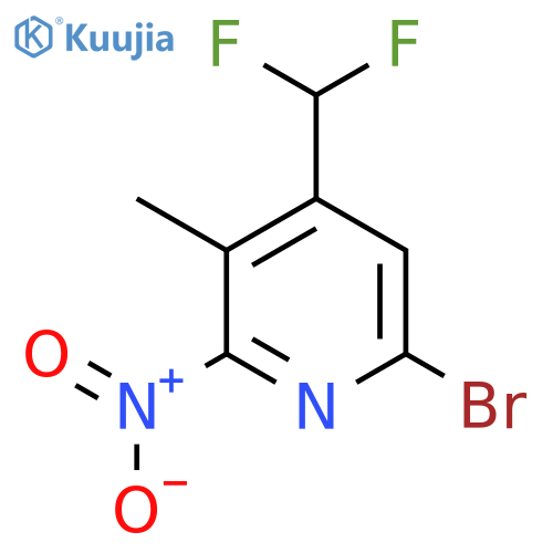 6-Bromo-4-(difluoromethyl)-3-methyl-2-nitropyridine structure