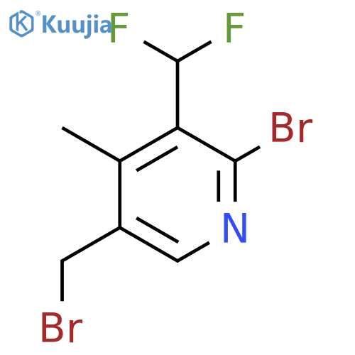 2-Bromo-5-(bromomethyl)-3-(difluoromethyl)-4-methylpyridine structure