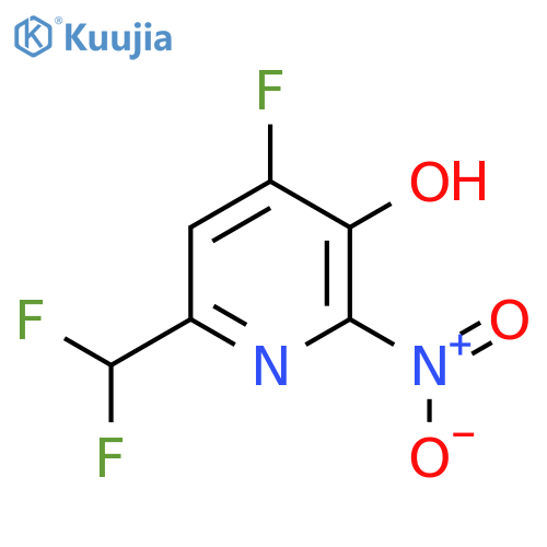 6-(Difluoromethyl)-4-fluoro-3-hydroxy-2-nitropyridine structure