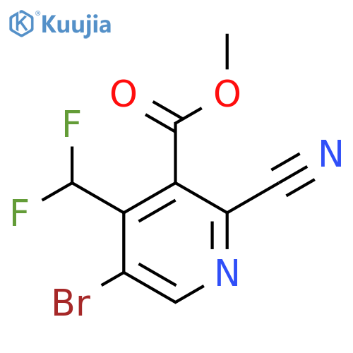 Methyl 5-bromo-2-cyano-4-(difluoromethyl)pyridine-3-carboxylate structure