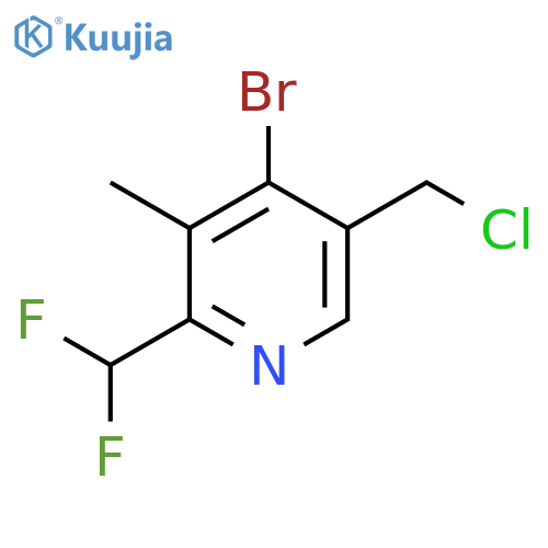 4-Bromo-5-(chloromethyl)-2-(difluoromethyl)-3-methylpyridine structure