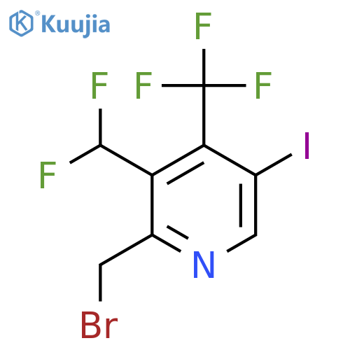 2-(Bromomethyl)-3-(difluoromethyl)-5-iodo-4-(trifluoromethyl)pyridine structure