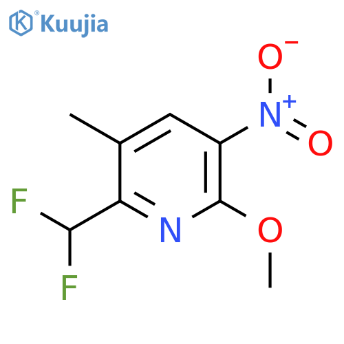 2-(Difluoromethyl)-6-methoxy-3-methyl-5-nitropyridine structure
