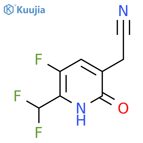 2-(Difluoromethyl)-3-fluoro-6-hydroxypyridine-5-acetonitrile structure