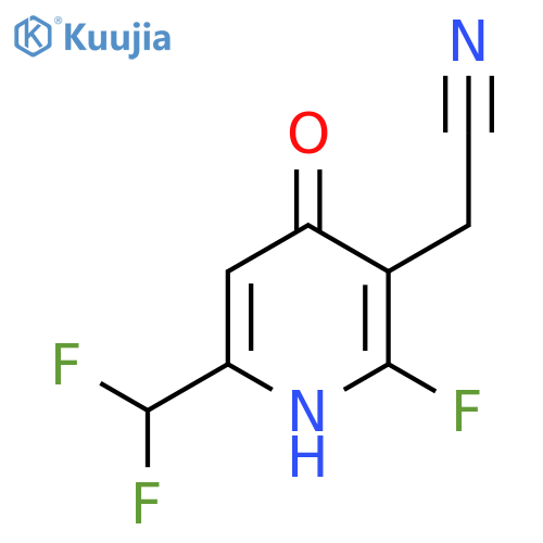 6-(Difluoromethyl)-2-fluoro-4-hydroxypyridine-3-acetonitrile structure