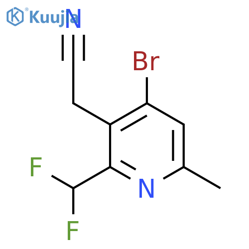 4-Bromo-2-(difluoromethyl)-6-methylpyridine-3-acetonitrile structure