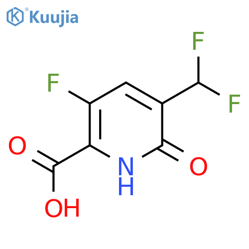 3-(Difluoromethyl)-5-fluoro-2-hydroxypyridine-6-carboxylic acid structure