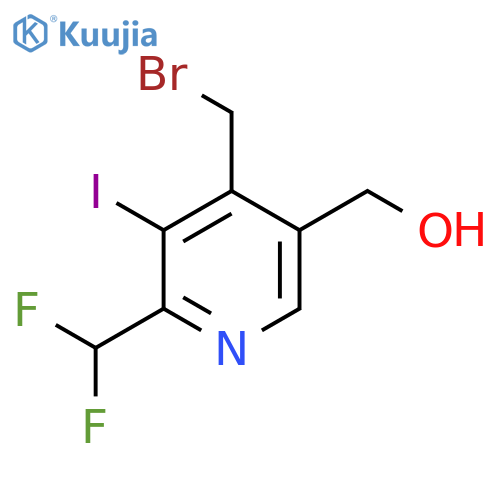 4-(Bromomethyl)-2-(difluoromethyl)-3-iodopyridine-5-methanol structure