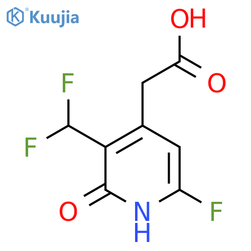 3-(Difluoromethyl)-6-fluoro-2-hydroxypyridine-4-acetic acid structure