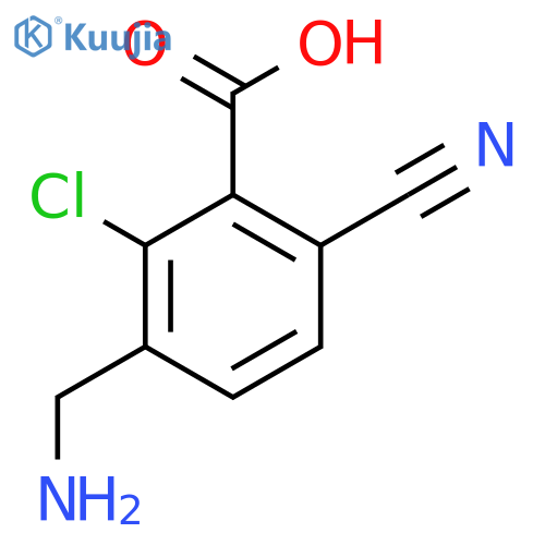 3-Aminomethyl-2-chloro-6-cyanobenzoic acid structure