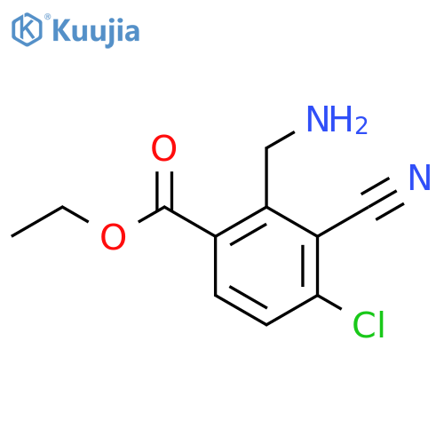 Ethyl 2-aminomethyl-4-chloro-3-cyanobenzoate structure