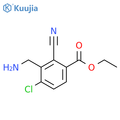 Ethyl 3-aminomethyl-4-chloro-2-cyanobenzoate structure