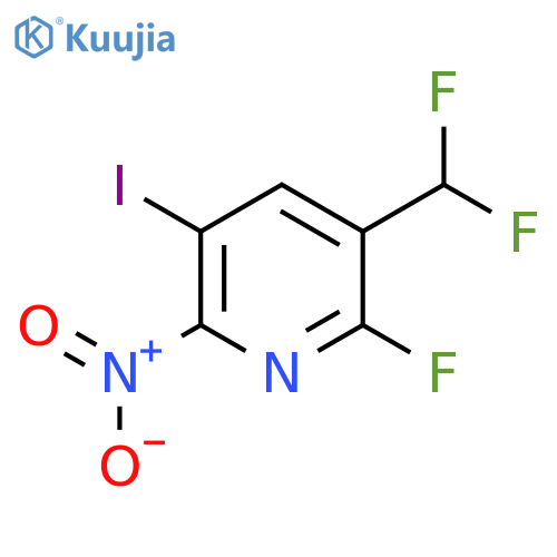 3-(Difluoromethyl)-2-fluoro-5-iodo-6-nitropyridine structure
