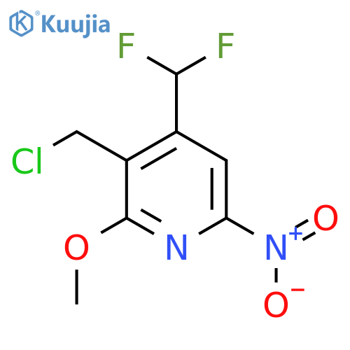 3-(Chloromethyl)-4-(difluoromethyl)-2-methoxy-6-nitropyridine structure