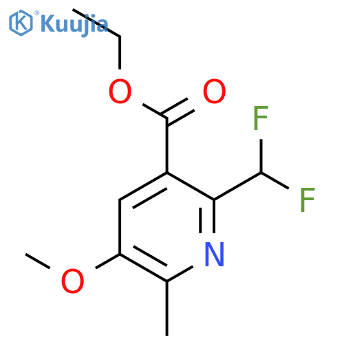Ethyl 2-(difluoromethyl)-5-methoxy-6-methylpyridine-3-carboxylate structure