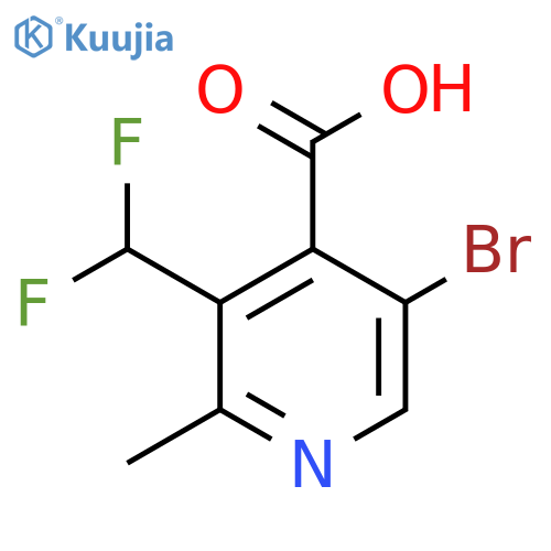 5-Bromo-3-(difluoromethyl)-2-methylpyridine-4-carboxylic acid structure