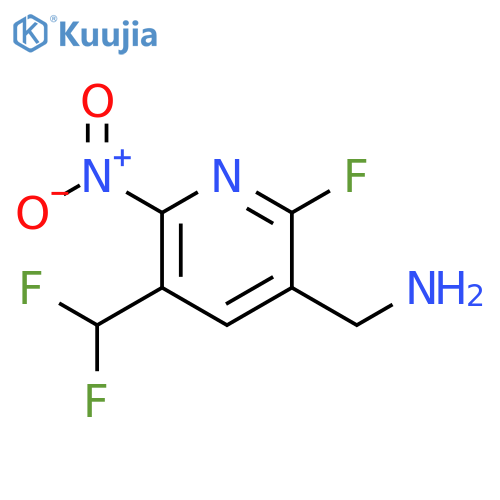 3-Pyridinemethanamine, 5-(difluoromethyl)-2-fluoro-6-nitro- structure