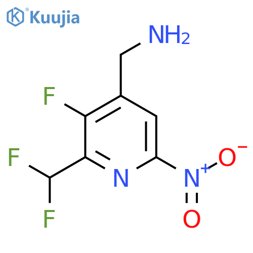 4-(Aminomethyl)-2-(difluoromethyl)-3-fluoro-6-nitropyridine structure
