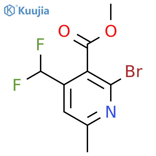 Methyl 2-bromo-4-(difluoromethyl)-6-methylpyridine-3-carboxylate structure