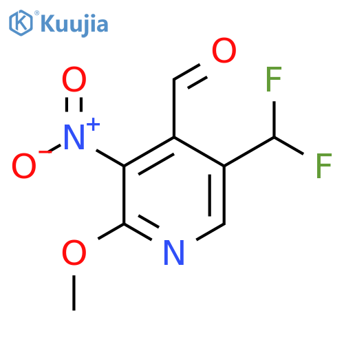 5-(Difluoromethyl)-2-methoxy-3-nitropyridine-4-carboxaldehyde structure