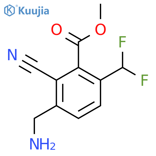 Methyl 3-aminomethyl-2-cyano-6-(difluoromethyl)benzoate structure