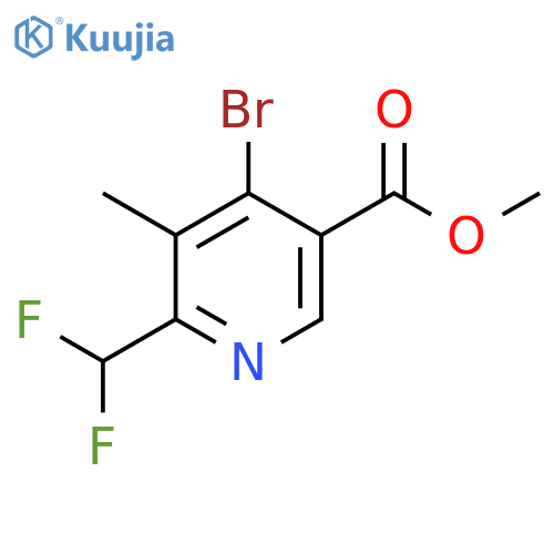 Methyl 4-bromo-2-(difluoromethyl)-3-methylpyridine-5-carboxylate structure