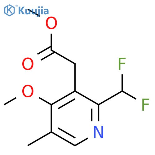 Methyl 2-(difluoromethyl)-4-methoxy-5-methylpyridine-3-acetate structure