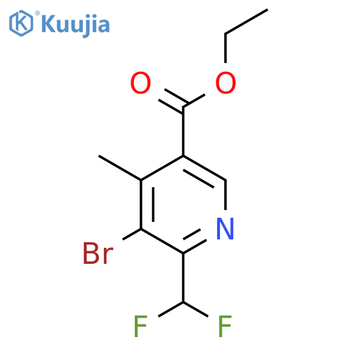 Ethyl 3-bromo-2-(difluoromethyl)-4-methylpyridine-5-carboxylate structure