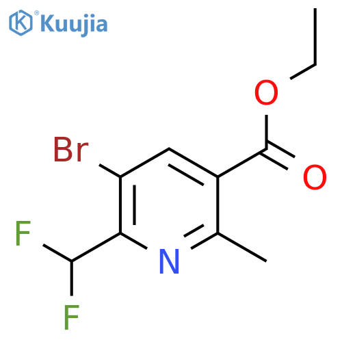 Ethyl 3-bromo-2-(difluoromethyl)-6-methylpyridine-5-carboxylate structure