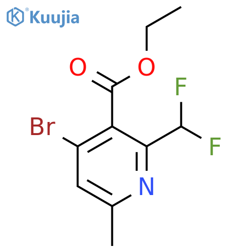 Ethyl 4-bromo-2-(difluoromethyl)-6-methylpyridine-3-carboxylate structure
