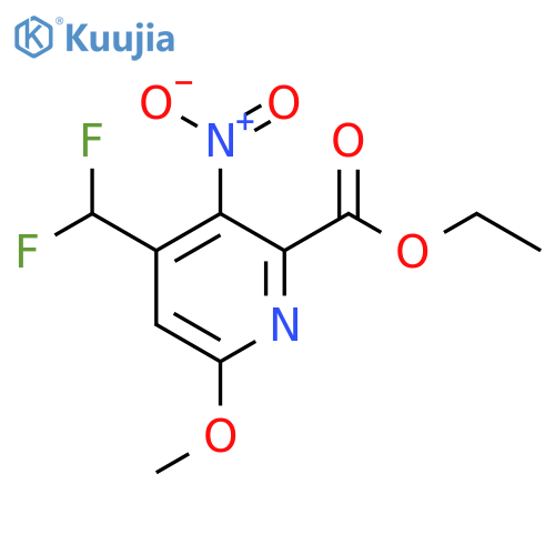 Ethyl 4-(difluoromethyl)-6-methoxy-3-nitropyridine-2-carboxylate structure