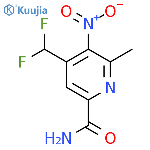 4-(Difluoromethyl)-2-methyl-3-nitropyridine-6-carboxamide structure