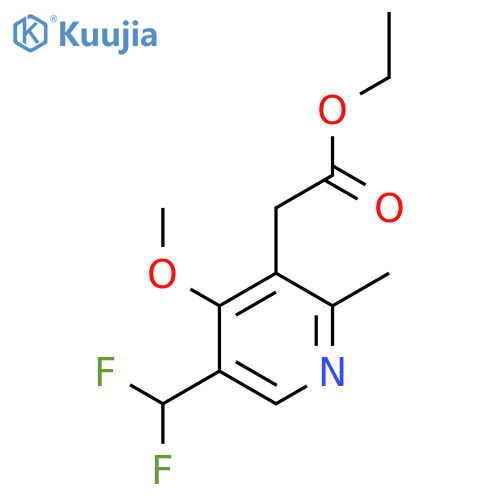 Ethyl 5-(difluoromethyl)-4-methoxy-2-methylpyridine-3-acetate structure