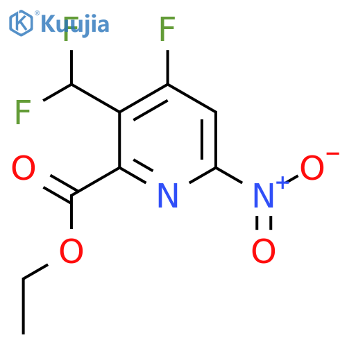 Ethyl 3-(difluoromethyl)-4-fluoro-6-nitropyridine-2-carboxylate structure
