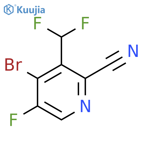 4-Bromo-2-cyano-3-(difluoromethyl)-5-fluoropyridine structure