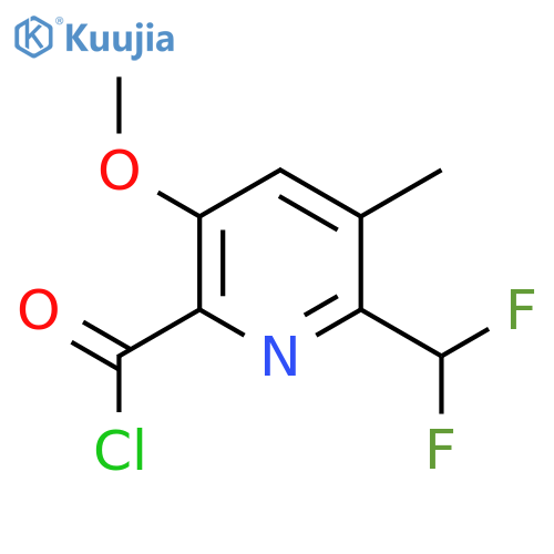 2-(Difluoromethyl)-5-methoxy-3-methylpyridine-6-carbonyl chloride structure