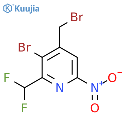 3-Bromo-4-(bromomethyl)-2-(difluoromethyl)-6-nitropyridine structure