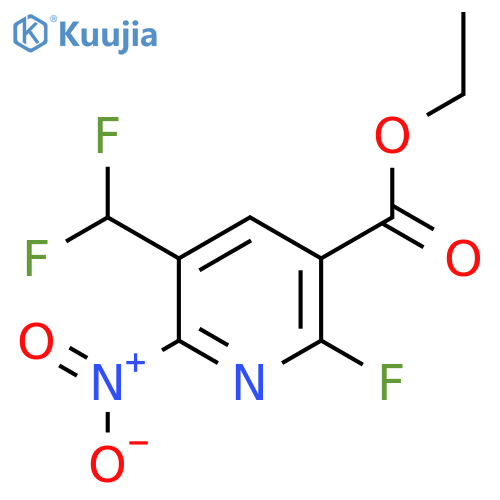 Ethyl 3-(difluoromethyl)-6-fluoro-2-nitropyridine-5-carboxylate structure