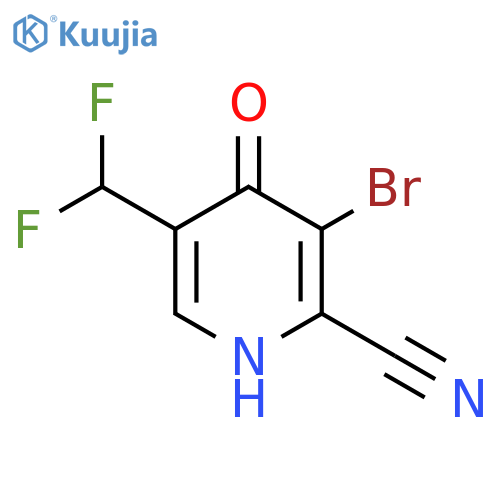 3-Bromo-2-cyano-5-(difluoromethyl)-4-hydroxypyridine structure