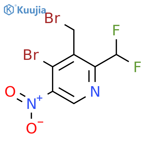 4-Bromo-3-(bromomethyl)-2-(difluoromethyl)-5-nitropyridine structure