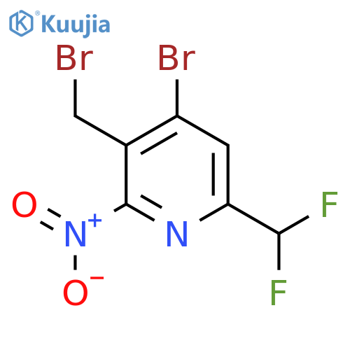 4-Bromo-3-(bromomethyl)-6-(difluoromethyl)-2-nitropyridine structure