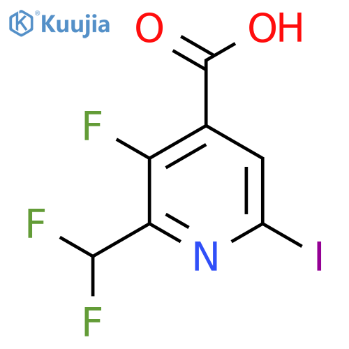 2-(Difluoromethyl)-3-fluoro-6-iodopyridine-4-carboxylic acid structure