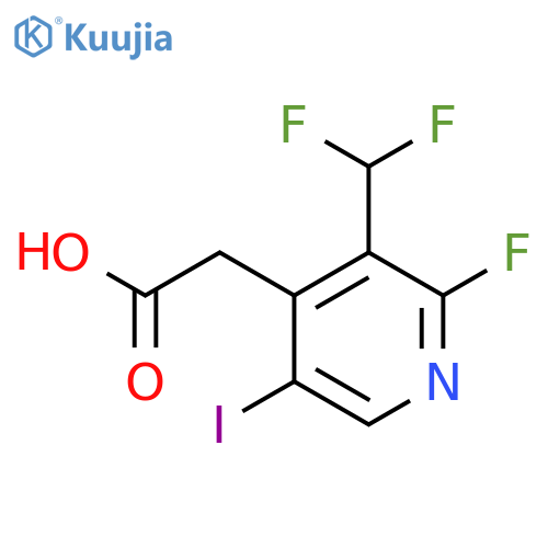 3-(Difluoromethyl)-2-fluoro-5-iodopyridine-4-acetic acid structure