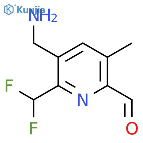 3-(Aminomethyl)-2-(difluoromethyl)-5-methylpyridine-6-carboxaldehyde structure